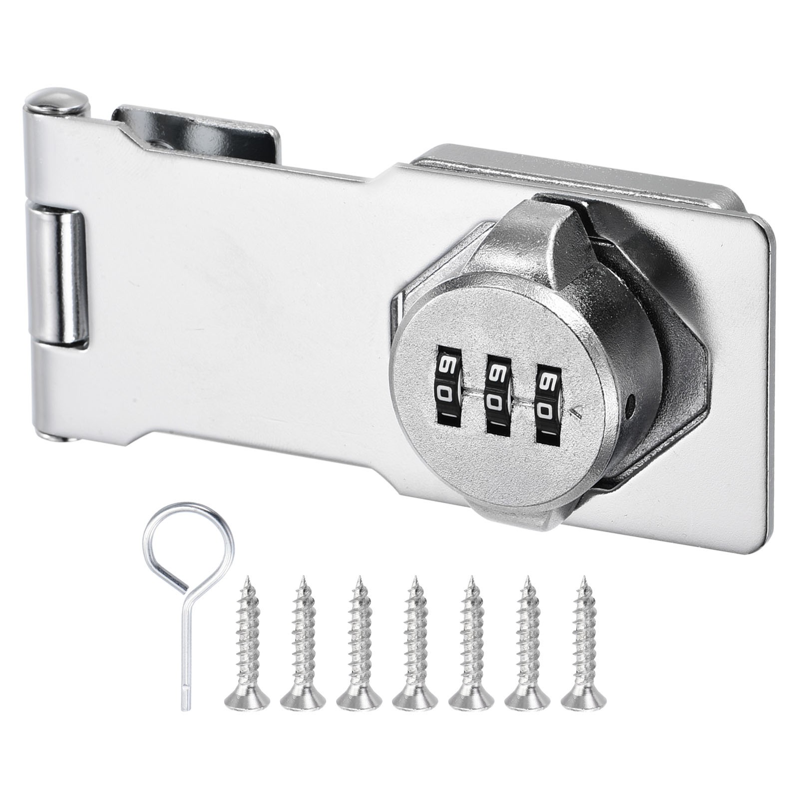 Password locker, rotary lock bathroom lock (silver)