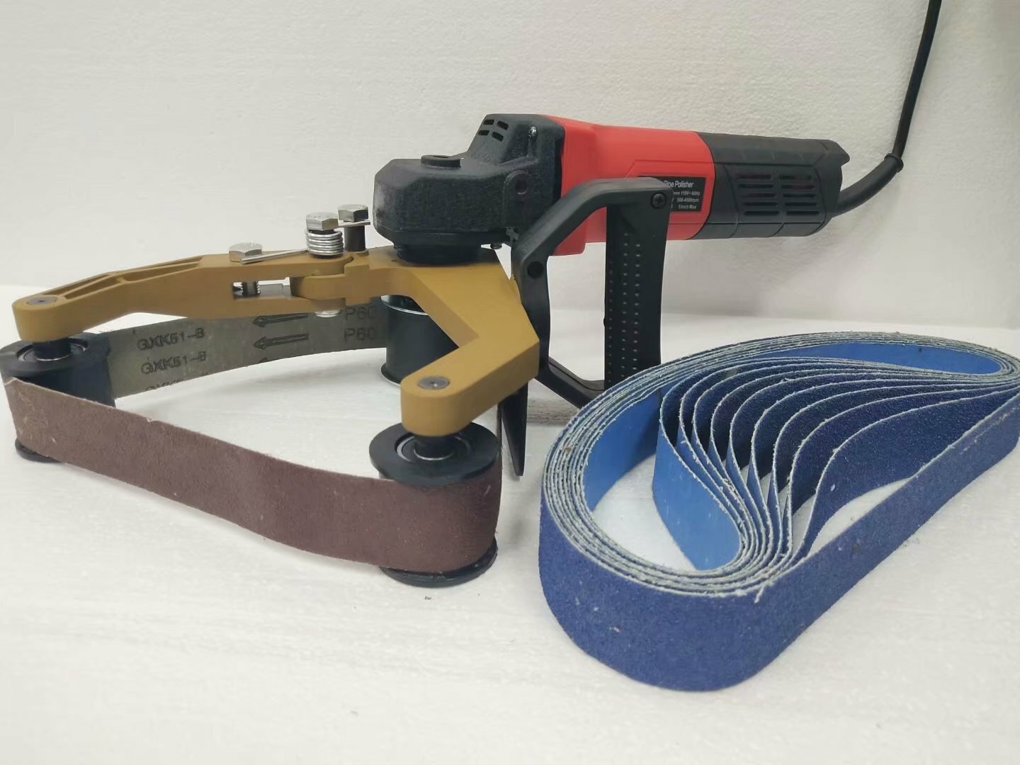 Pipe Tube Polisher Sander 240 Zirconia aluminum oxide sanding Belt metal wood