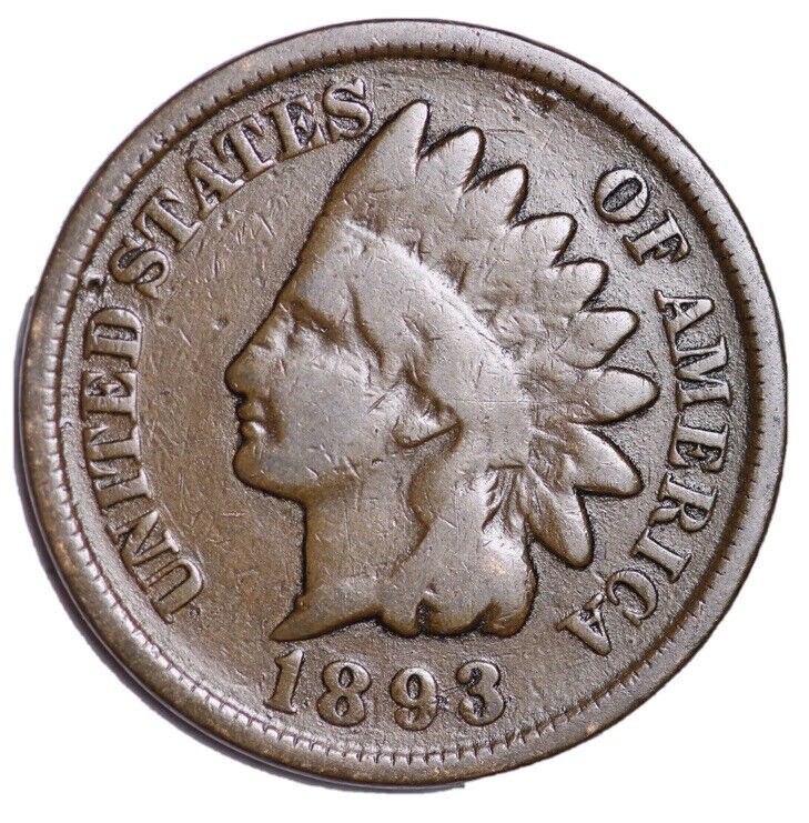 1893 Indian Head Cent Penny “Best Value On EBay” FAST FREE SHIPPING