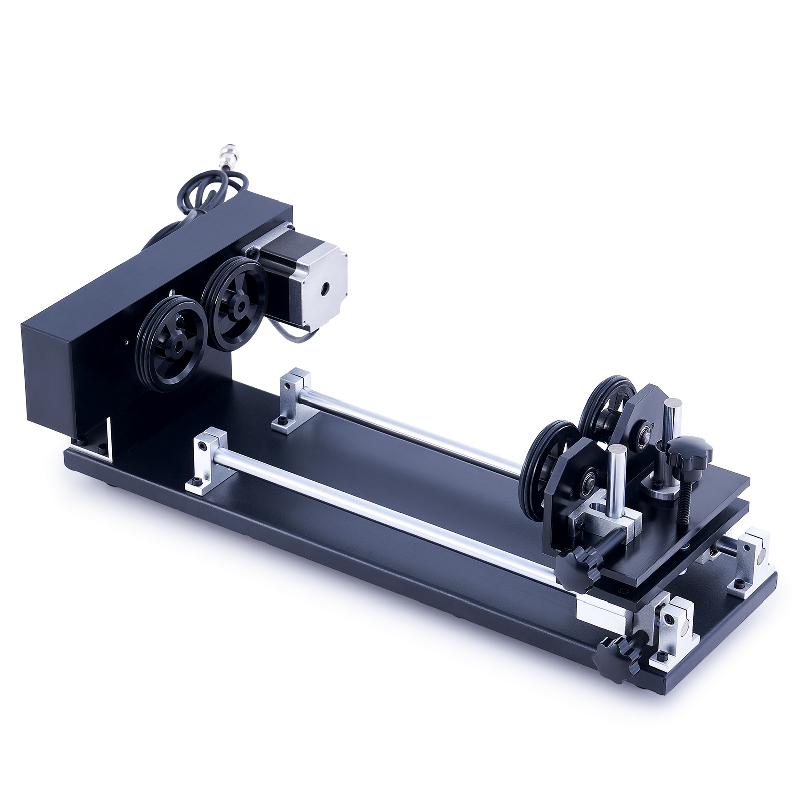OMTech 4-Wheel Rotary Axis Attachment for 50W CO2 Laser Engraver Cutter