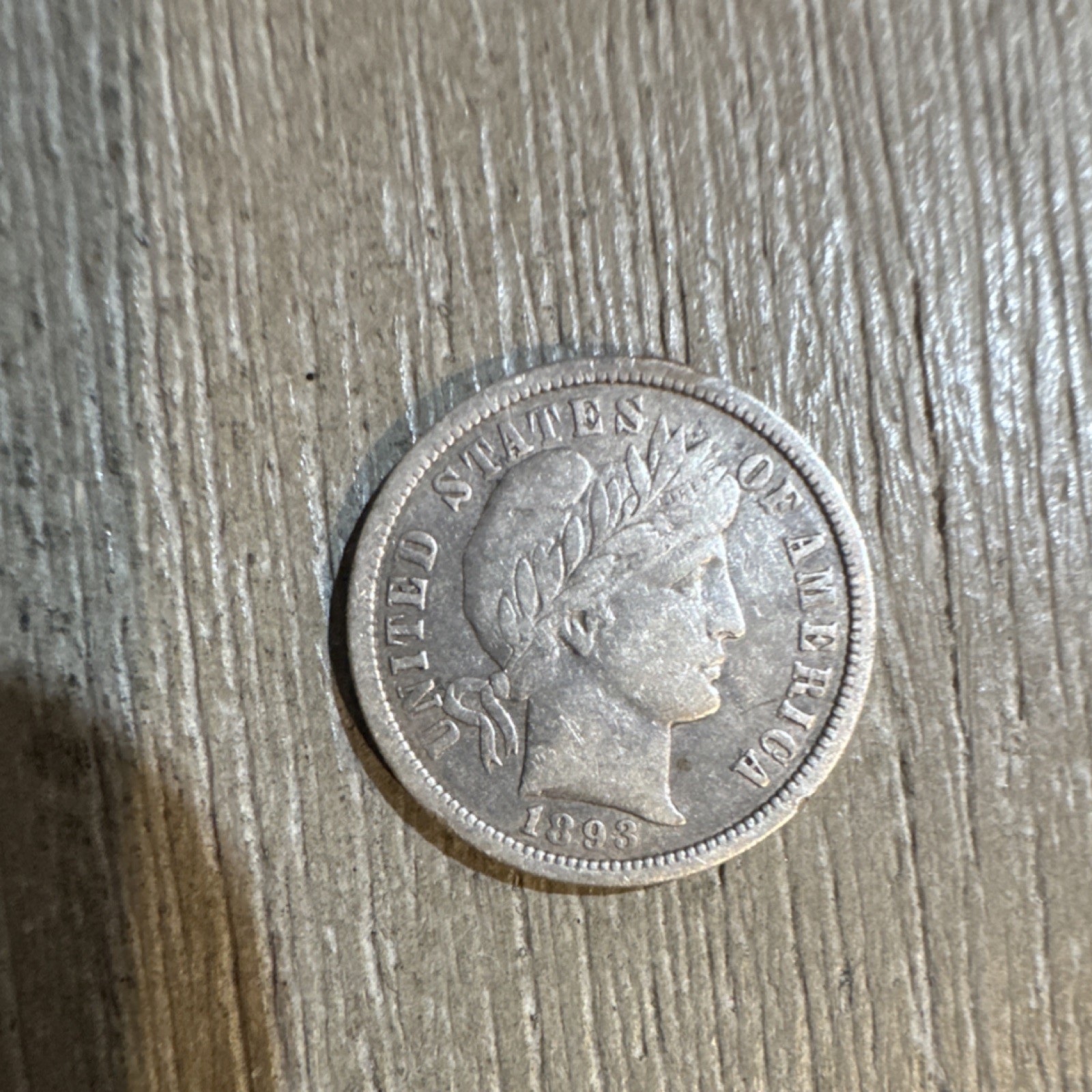 1893 Barber Dime Silver 10C Circulated Coin