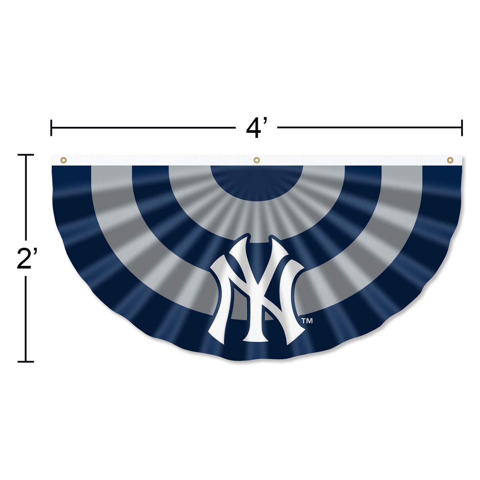 NY Yankees Bunting Pleated Fan Banners