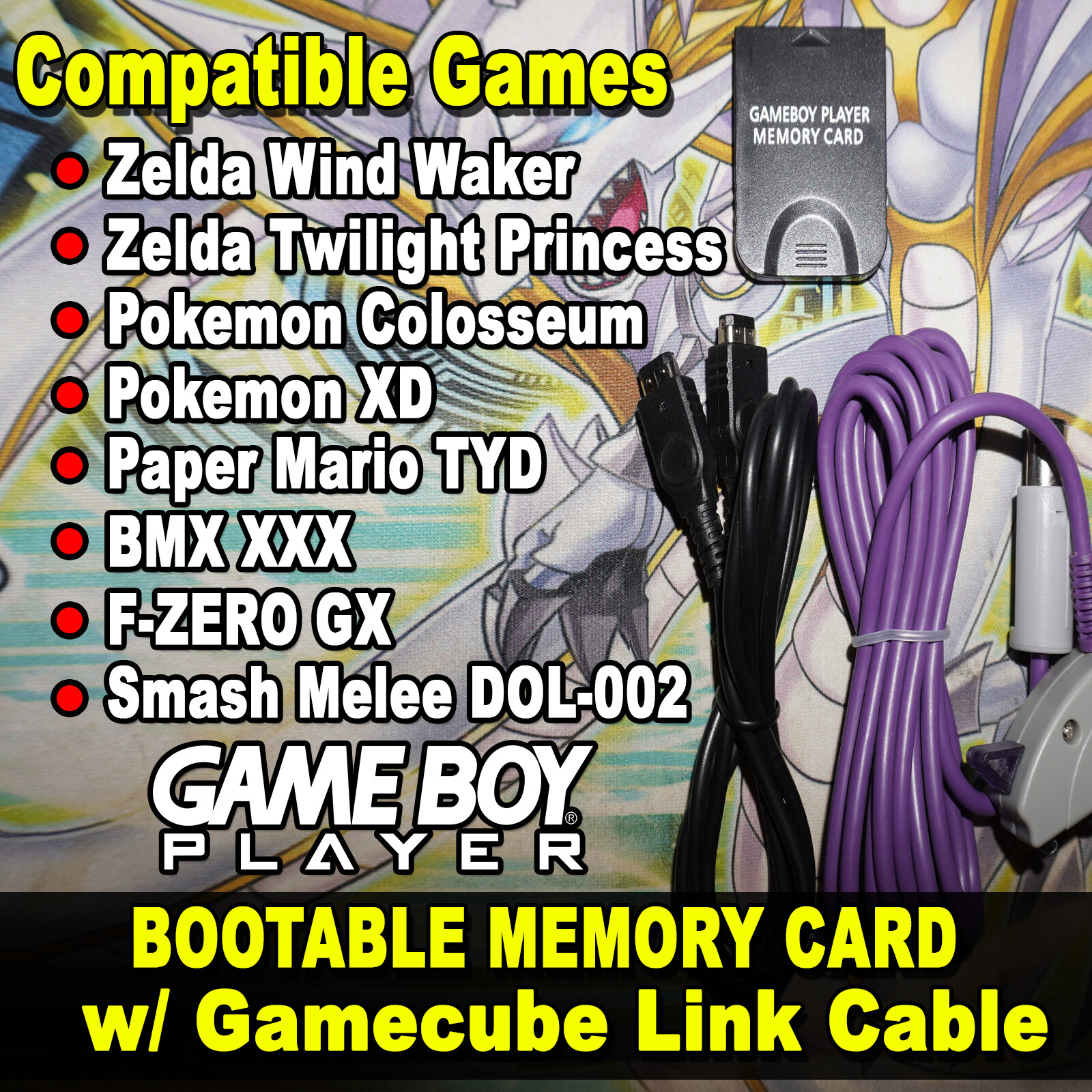 GameBoy Player GameCube Boot Disc Replacement Memory Card