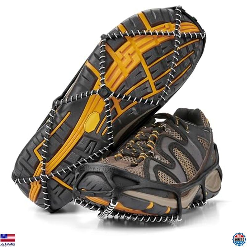 Traction Cleats for Snow & Ice - 360-Degree Grip, Easy-On/Off, Unisex