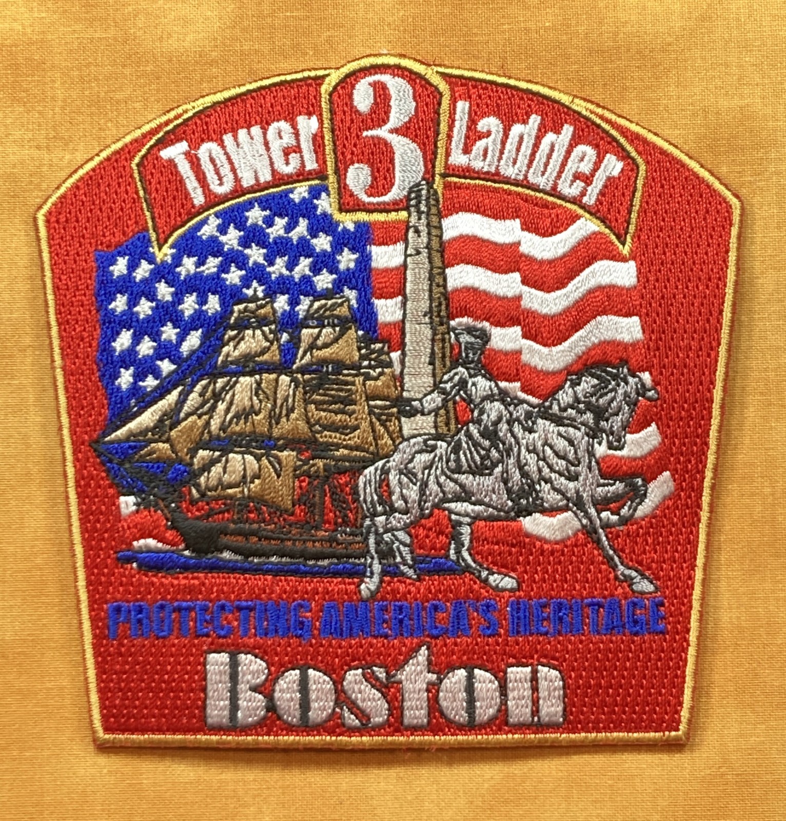 Boston Massachusetts Tower / Ladder 3 Patch - Protecting America's Heritage