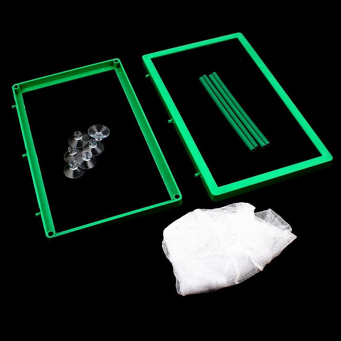 Nylon Mesh Fish Fry Hatchery Breeder Separation Net White Green