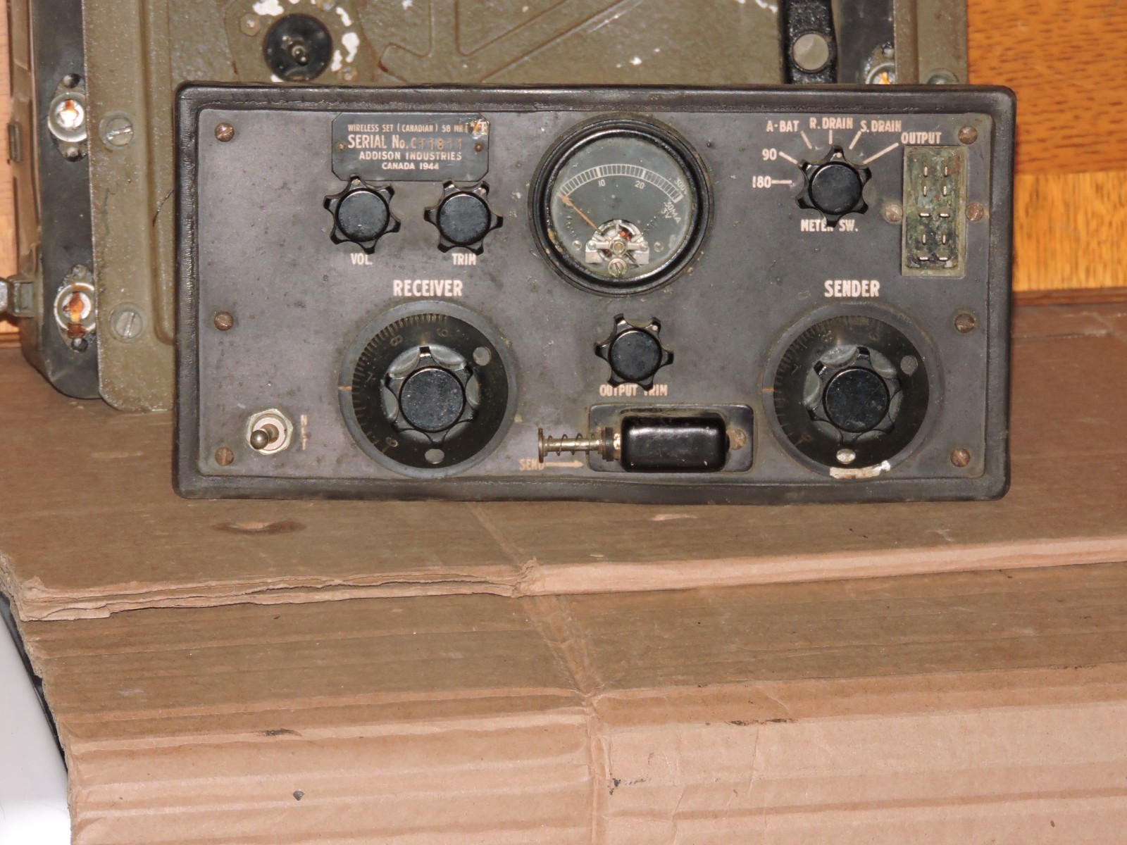 WIRELESS SET 58 TRANSMITTER/RECEIVER IN FAIR CONDITION
