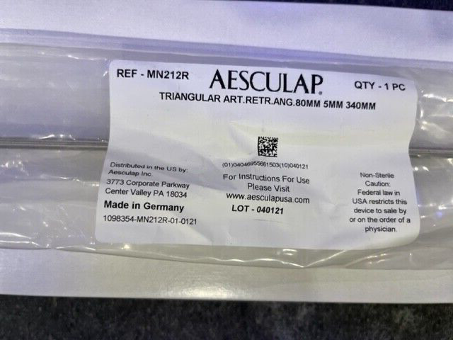 Aesculap MN212R Triangular 80mm articulating snake retractor 5mm 34cm new
