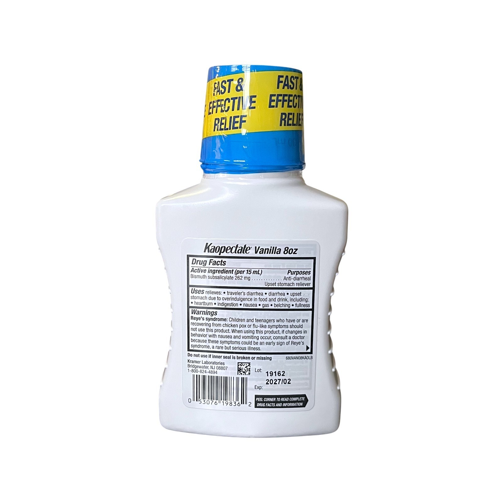 (2 Pack) Kaopectate Multi-Symptom Relief for Upset Stomach, Vanilla, 8 Fl Oz