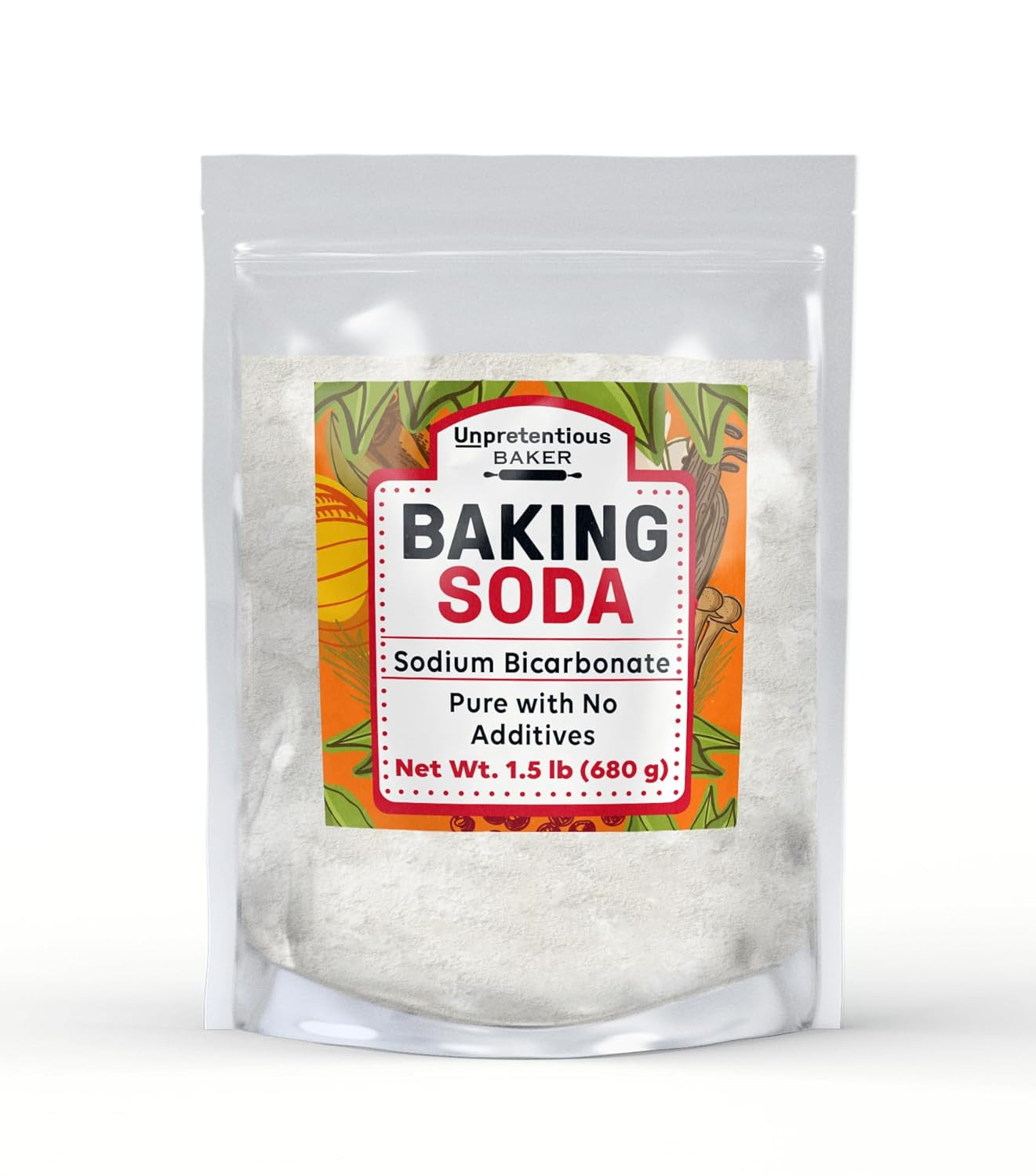 Baking Soda, 1.5 Lb, Pure Sodium Bicarbonate