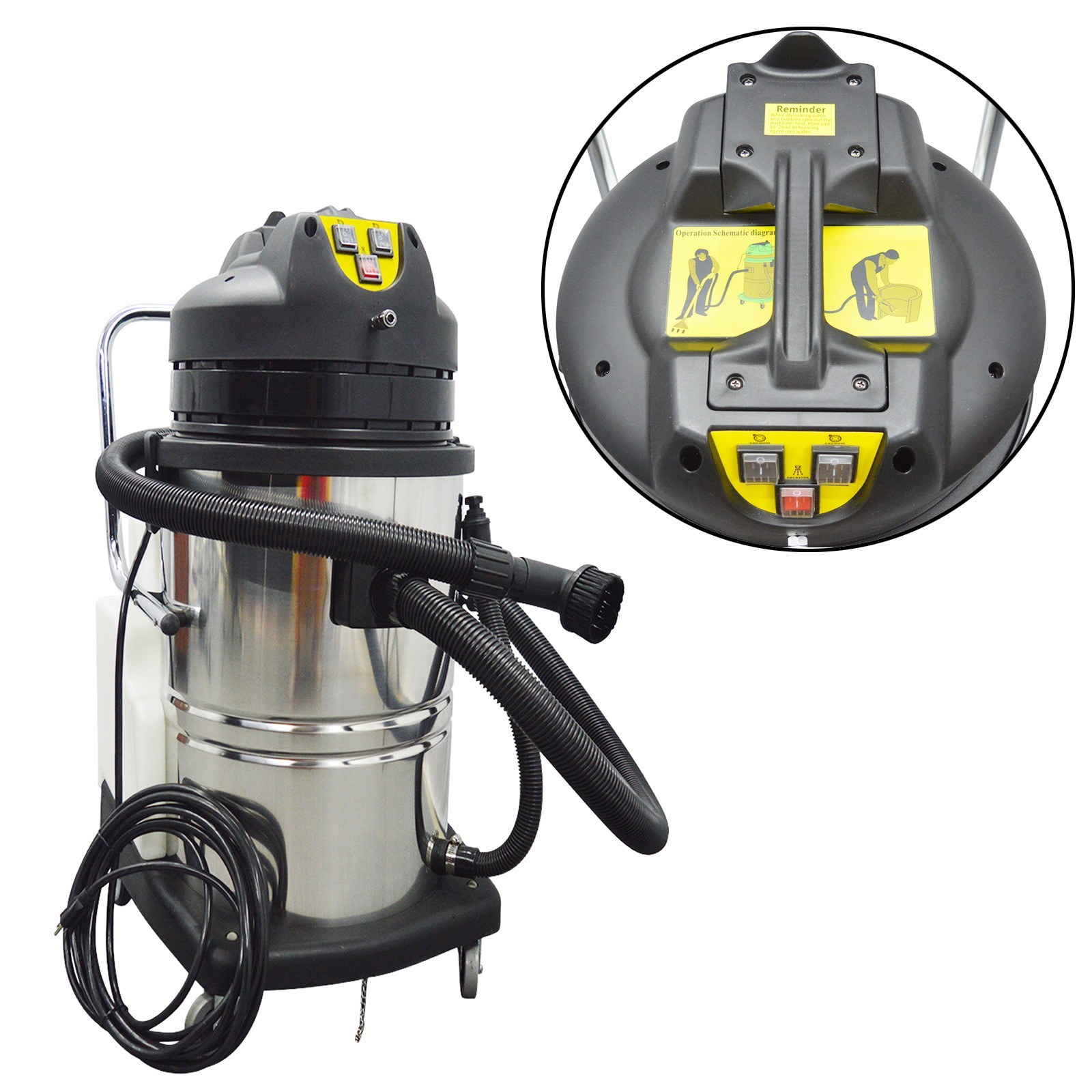110V 60L Hotel Carpet Extractor Carpet Spraying/Cleaning/Drying 3 in 1