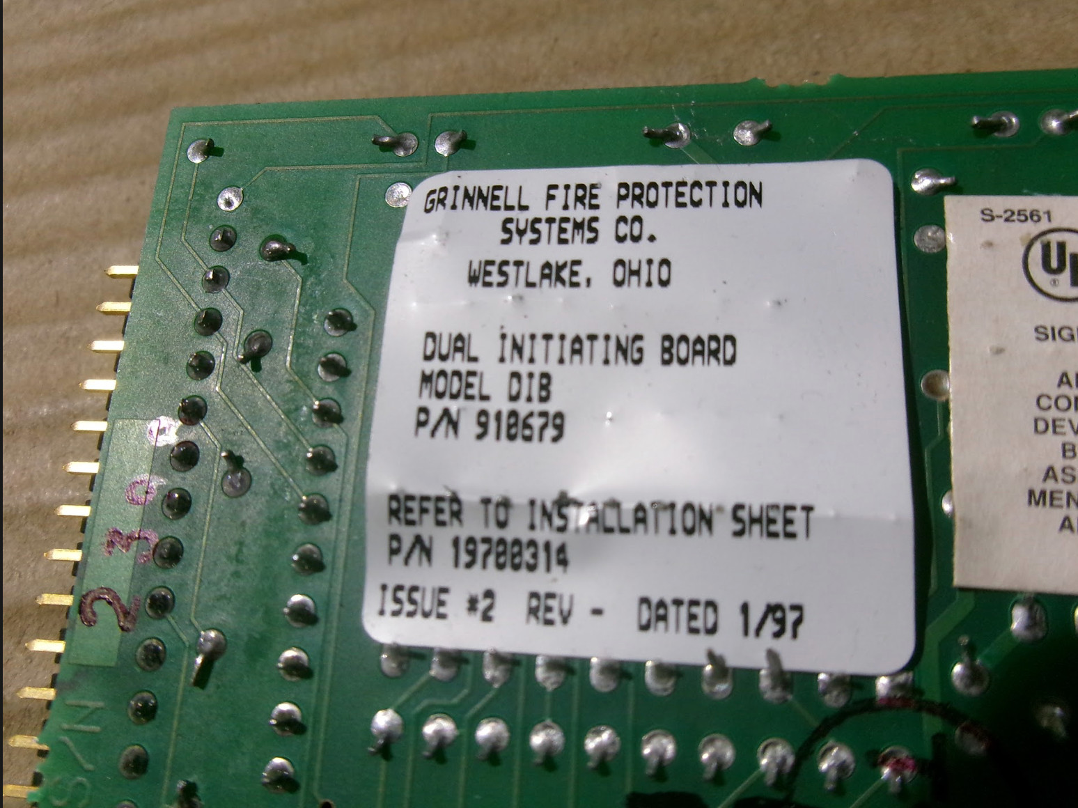 New Grinnell DIB / 910679 Dual Initiating Circuit Board Card