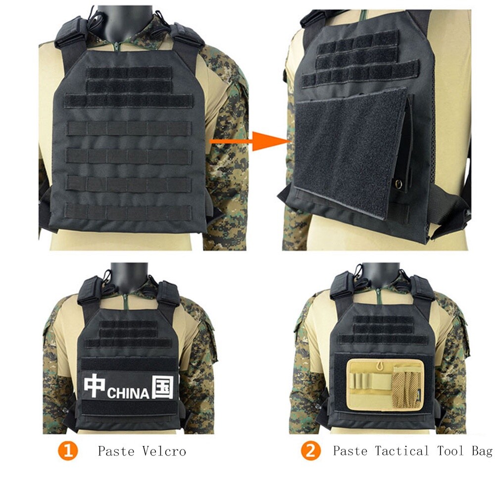 Tactical Molle Adapter Panel Hook Loop Plate for Vest Armband Expansion