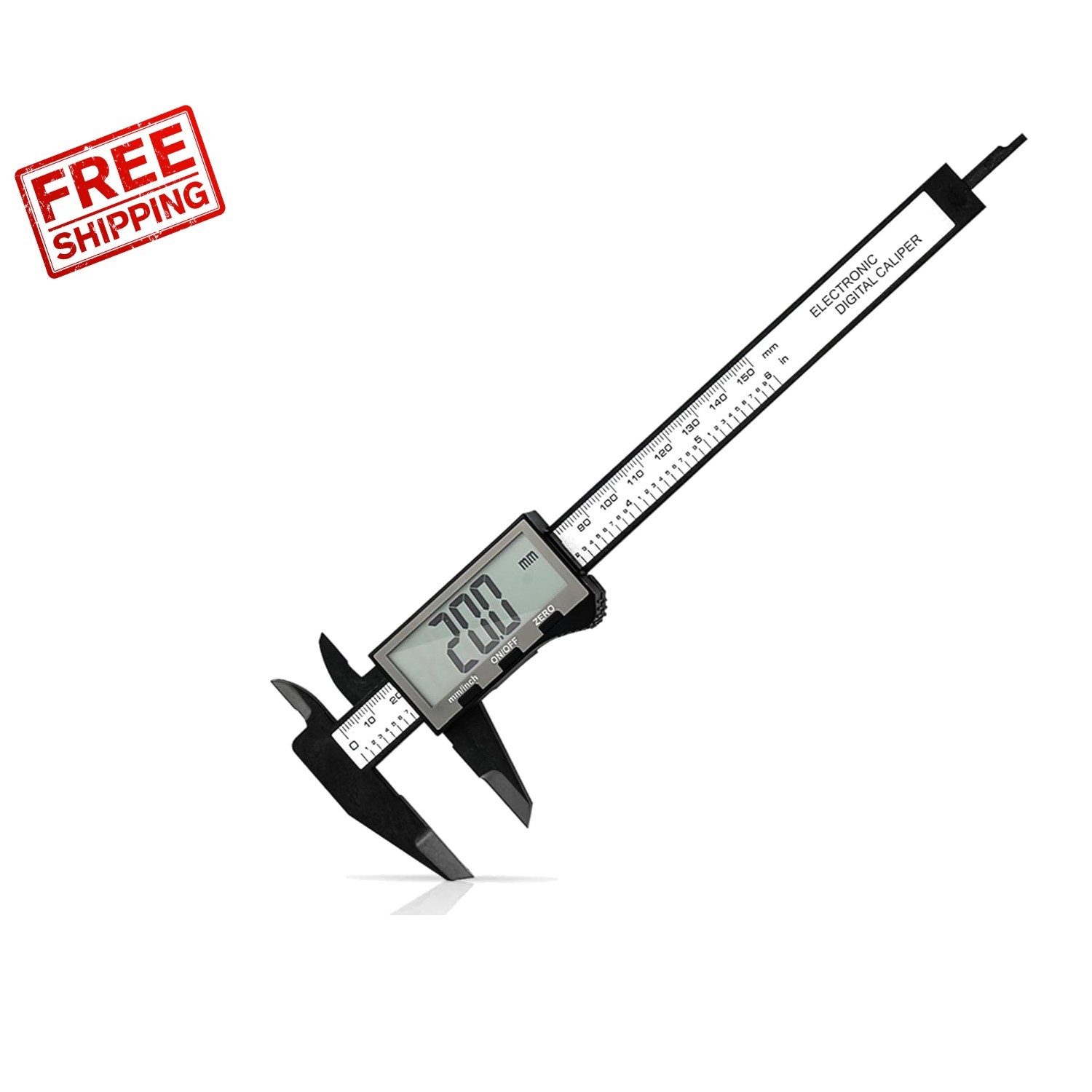 Compact 6-Inch Vernier Caliper with 1.9-Inch LCD - Precision Tool for Craftsmen