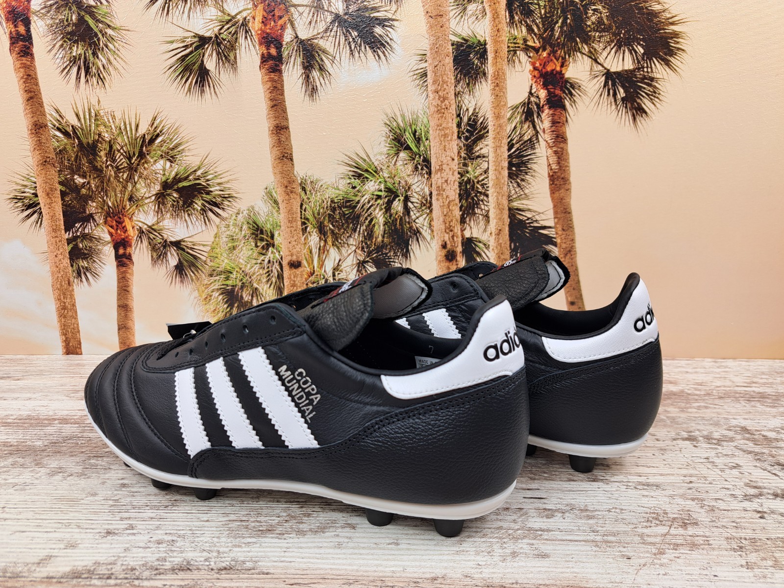 Adidas Copa Mundial Leather Soccer Cleats Black White Men's Size 5.5 NEW