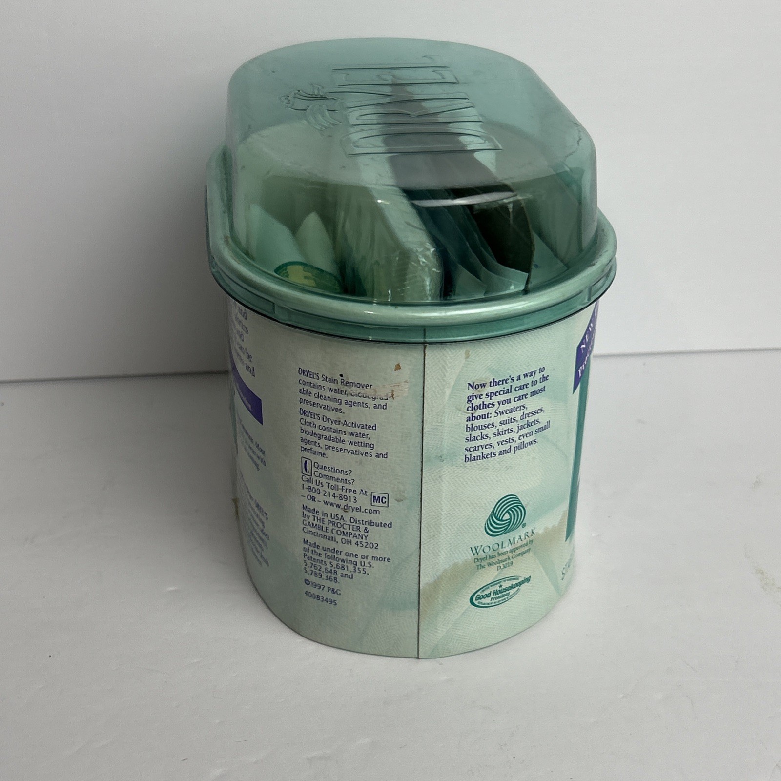 NEW 1997 Dryel Original Home Dry Cleaning Kit Fabric Care 4 Loads 16 Garments F5