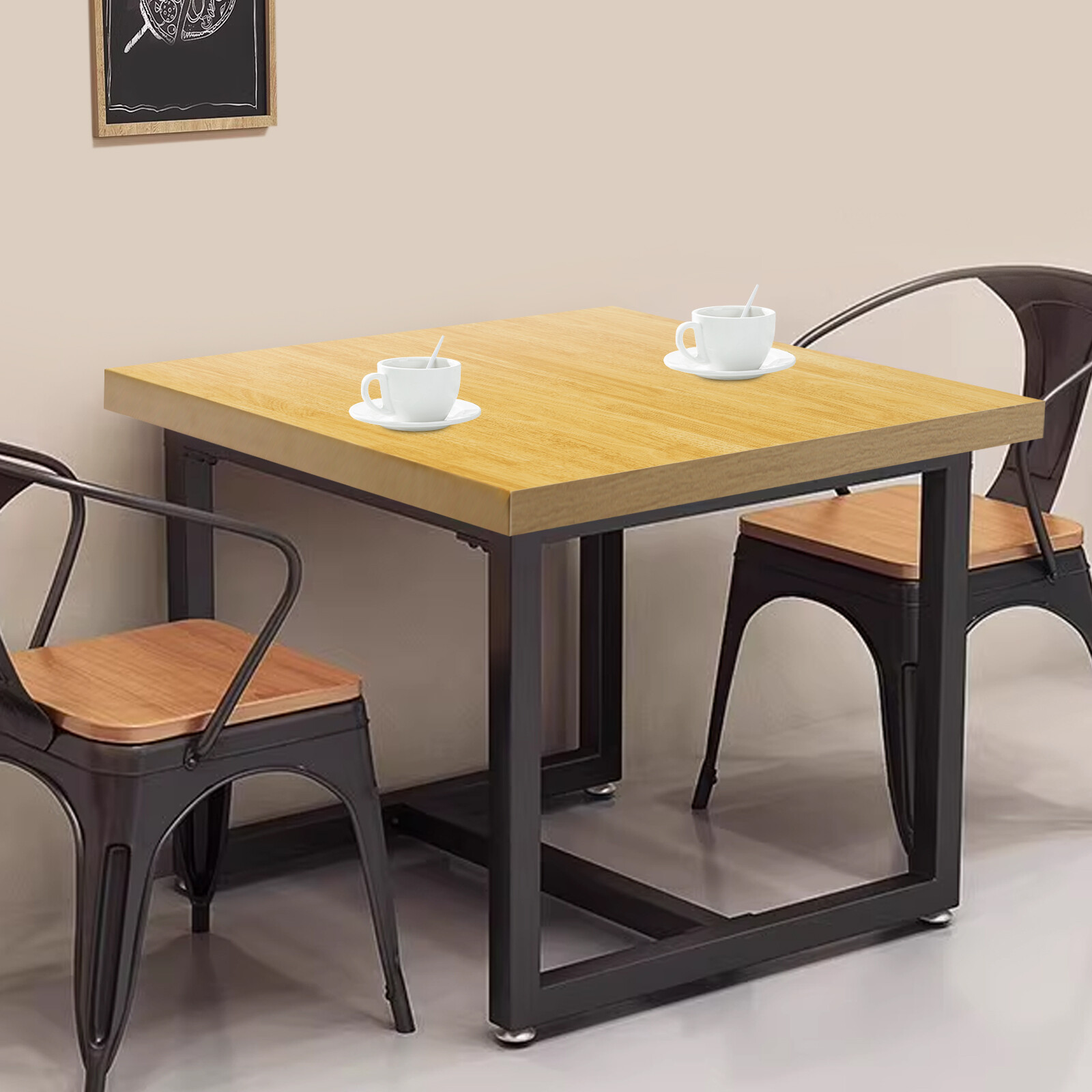 Wood Color Tabletop, Edge-banding Square Countertop, Plywood Countertop