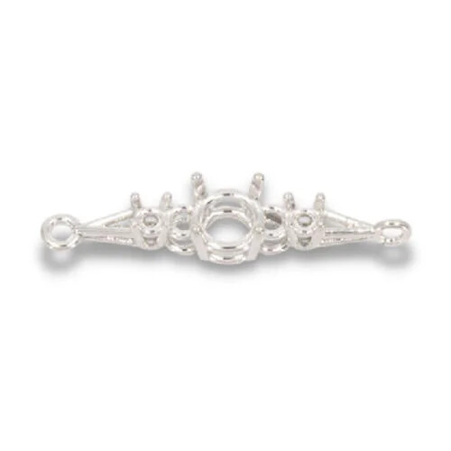 Round Accented Pre-notched Bracelet Link