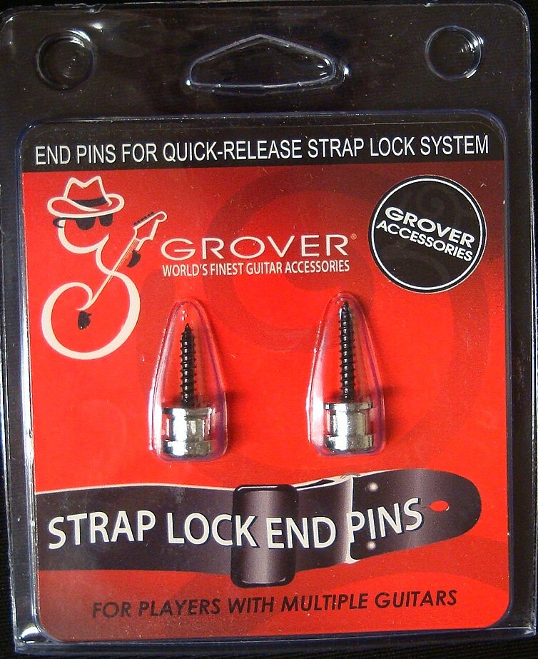 Grover GP810C Strap Lock End Pins, Chrome