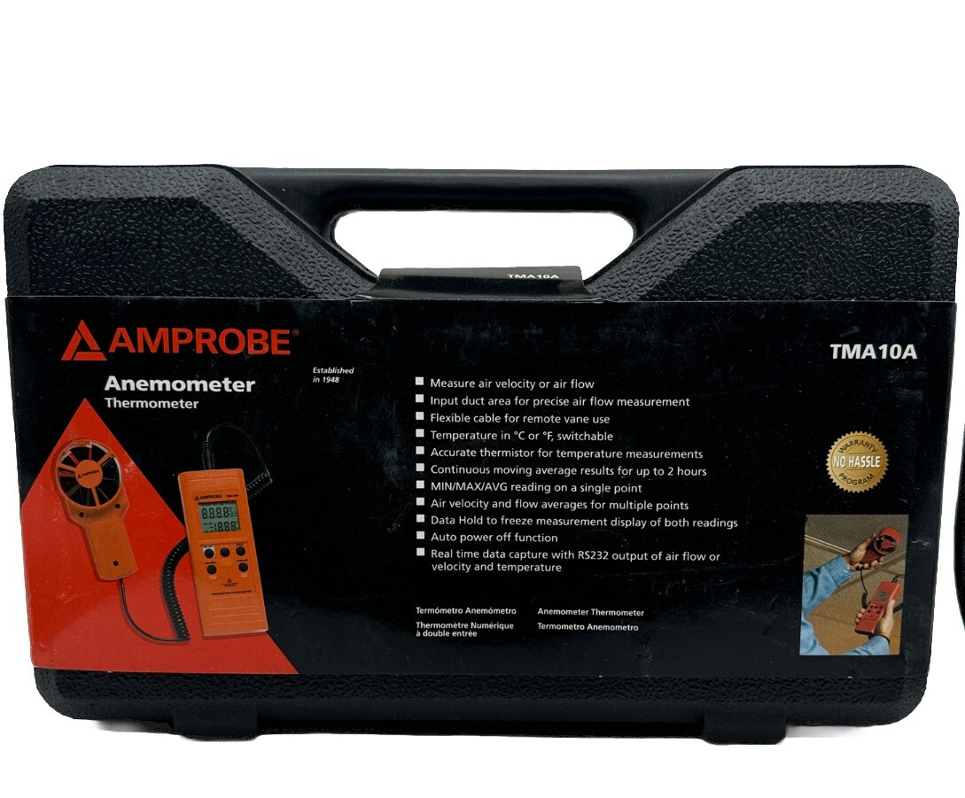 Genuine Beha-Amprobe TMA10A Anemometer with Flexible Precision Vane / UK