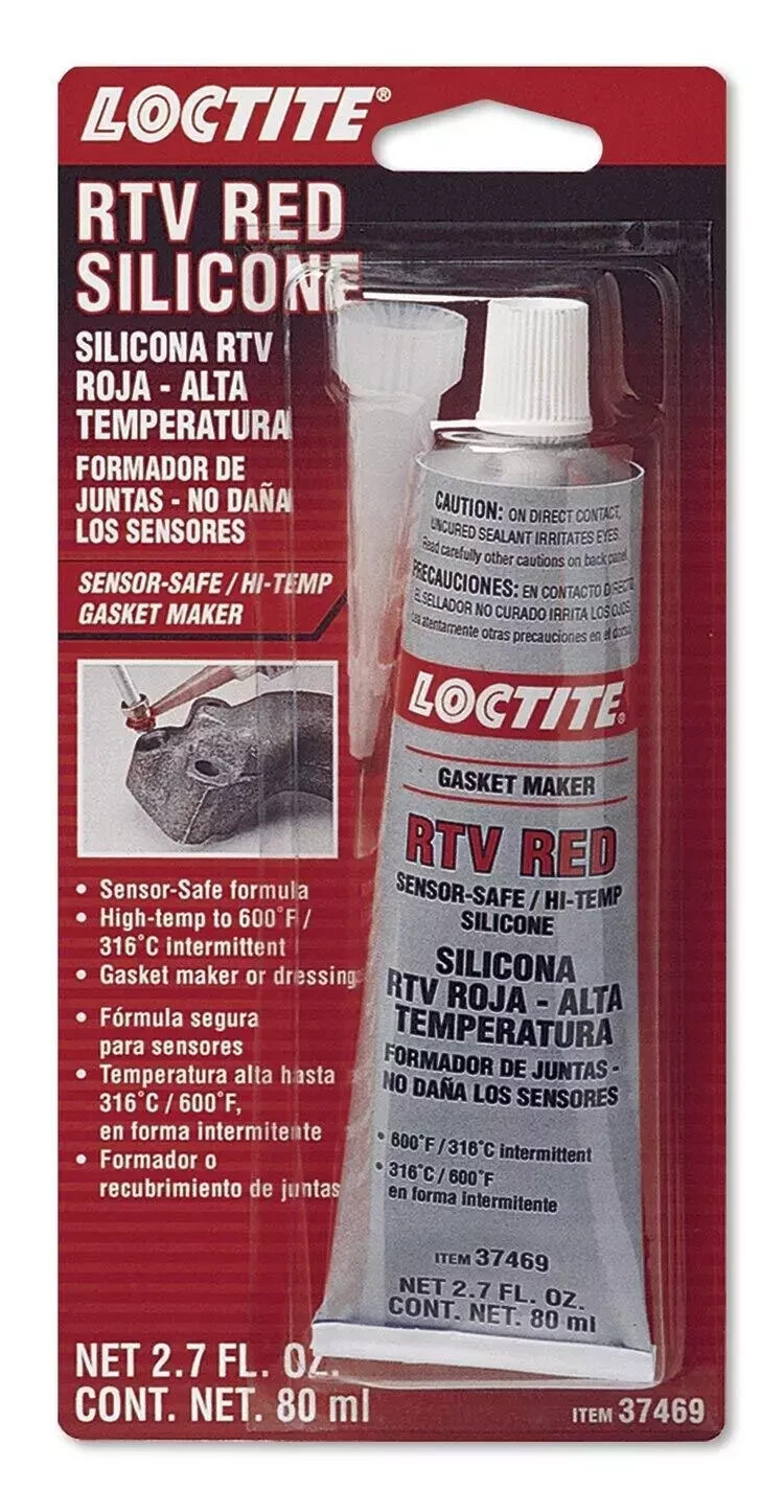 Loctite Sensor Safe Red RTV Silicone Sealant 80 ml Tube  37469