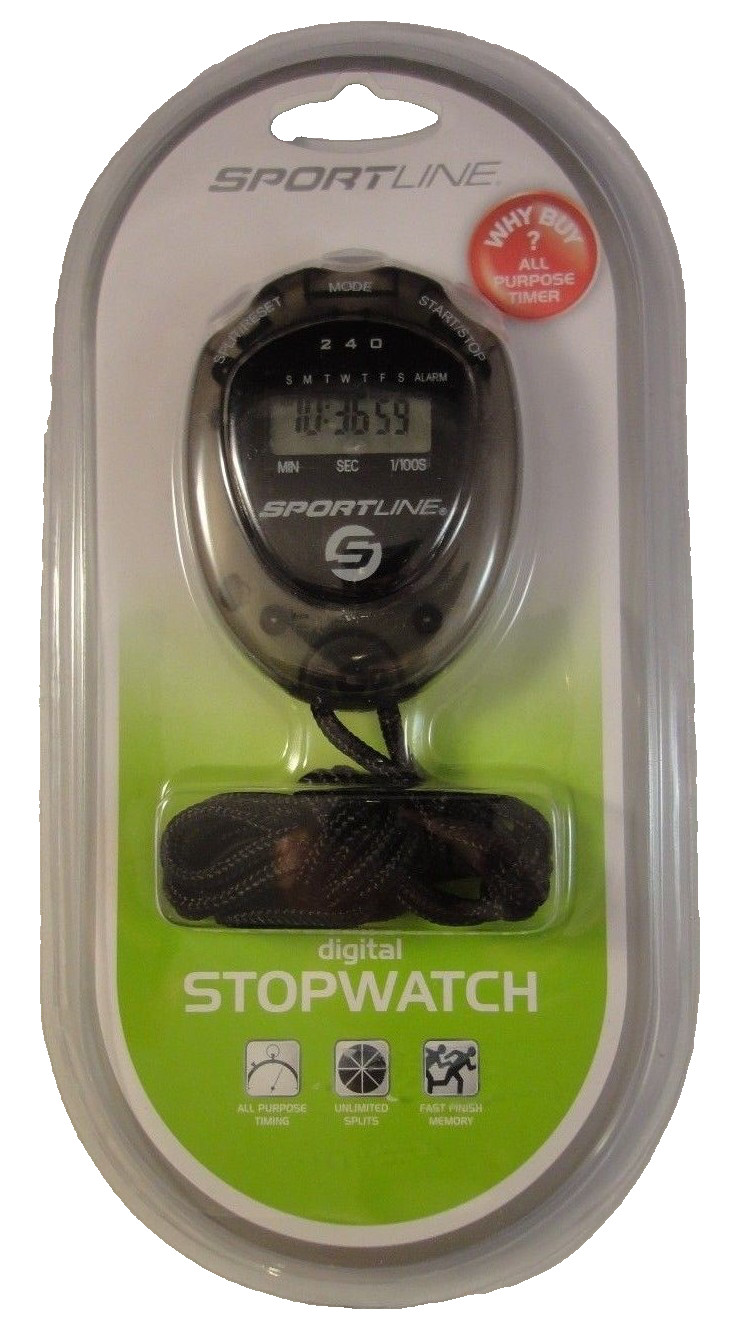 Sportline Digital Stopwatch  Black Item# TG2832AS