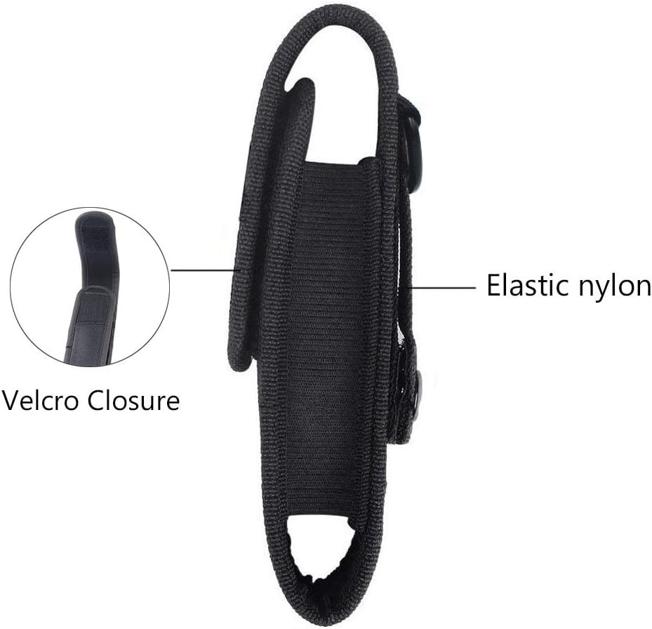 2 Pcs Flashlight Holster Pouch Holder Flash Light Belt Pouch Carry Case for 5...