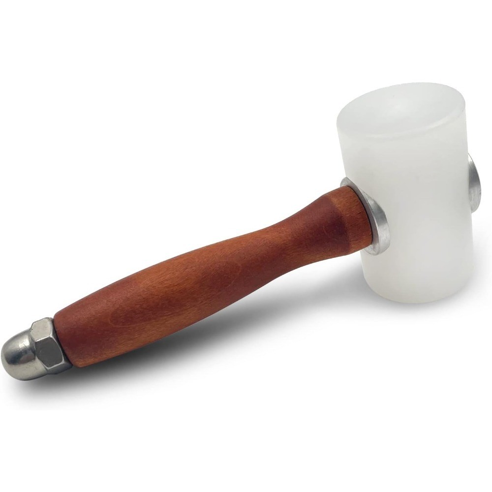 Leather Carving Hammer Mallet with Wood Handle and Nylon Head for Leathercraft
