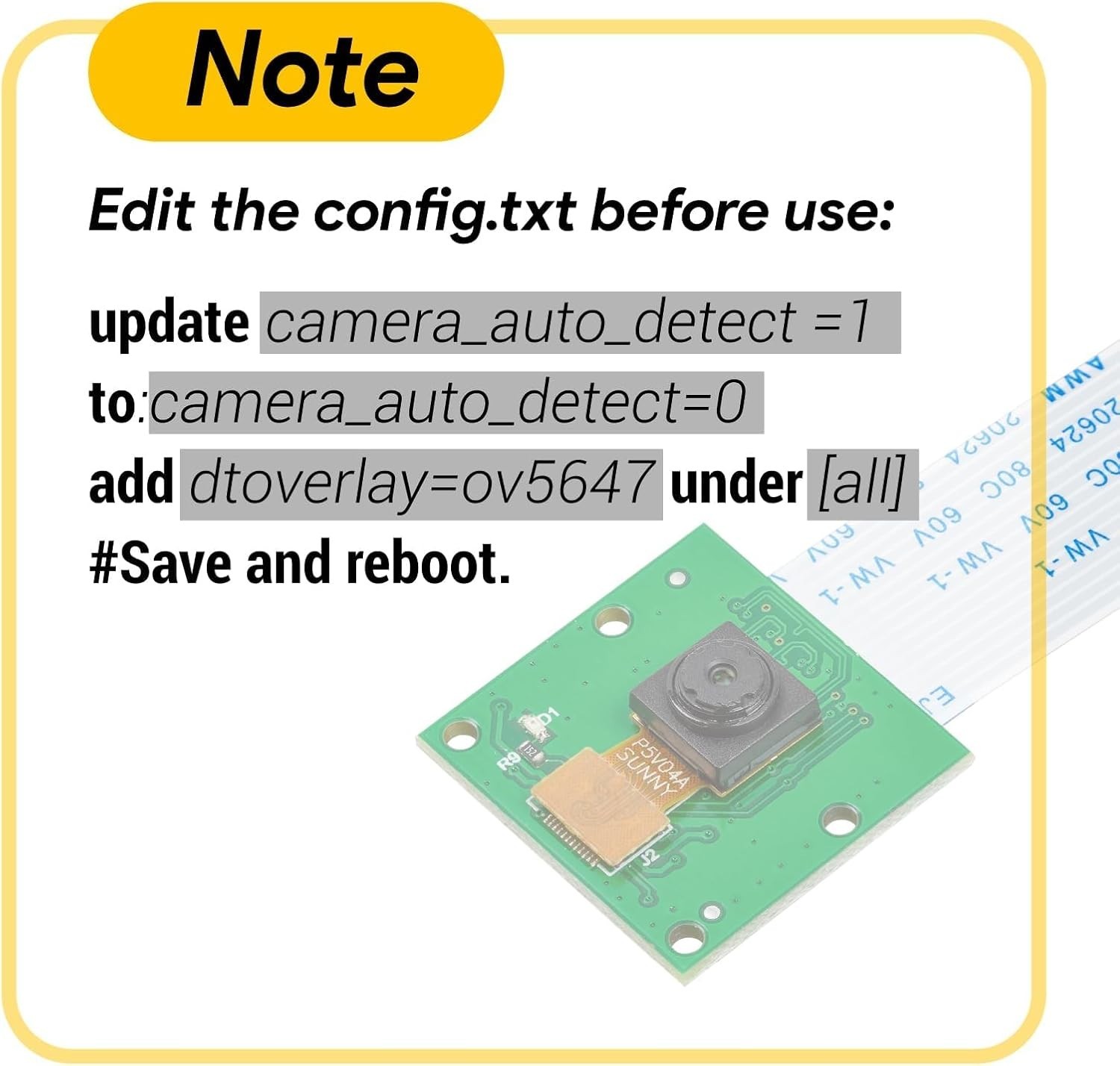 High-Definition 1080p OV5647 Camera for Raspberry Pi 5/4/3/2 - Mini Size