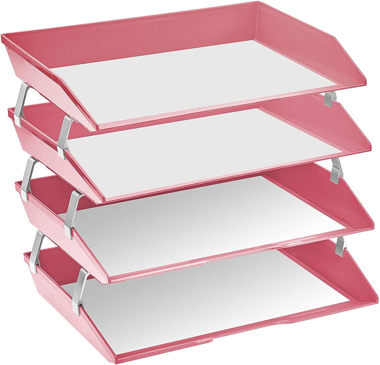 Facility 4 Tier Letter Tray Side Load Letter Size A4 Desktop File Organizer