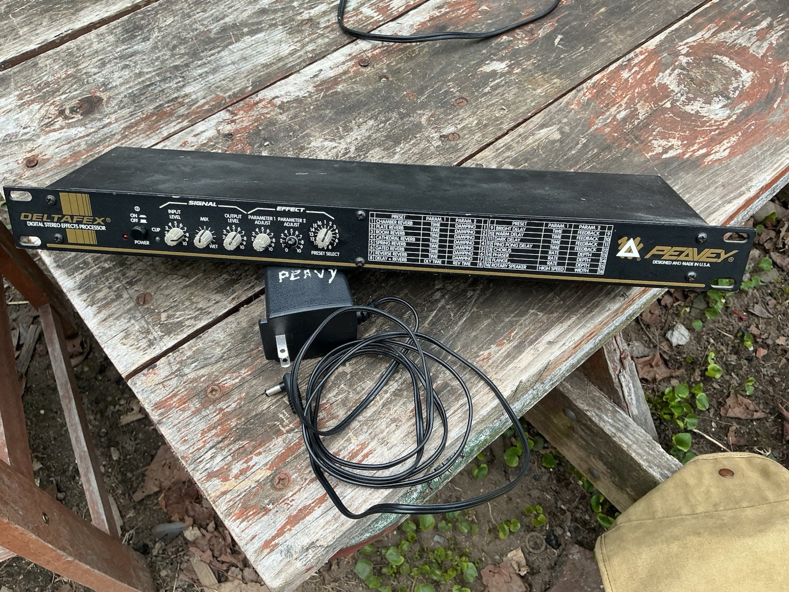 Peavey Deltafex W/O Digital Rackmount Effects Processor & Power Supply TESTED