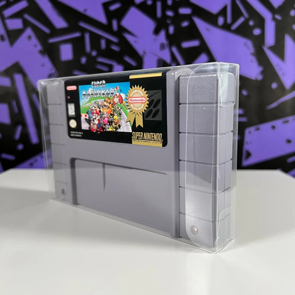 Cartridge Protectors for Nintendo SNES Cart Game Clear Display Case