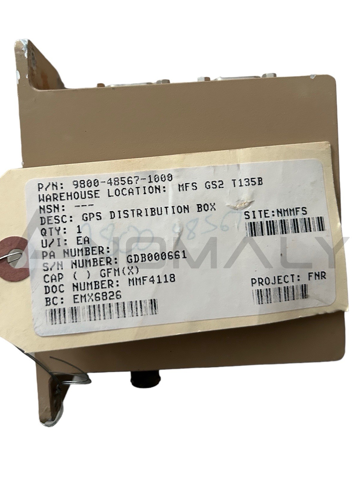 DRS Tactical Systems, GPS Distribution Box, CAGE 1RWE7, NSN 6110-01-698-6107
