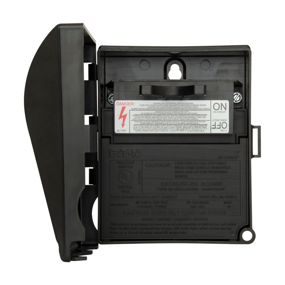 Eaton ACD60RP  AC 60 Amp 2-Pole NEMA 3R AC Disconnect Power Box  New