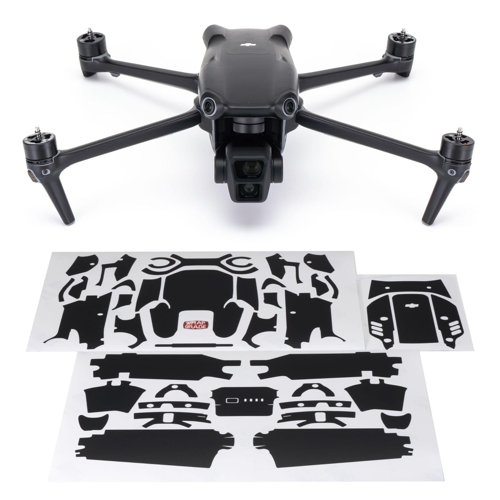 Wrapgrade Skin Stickers Compatible Dji Air 3 Wrap Stealth Black