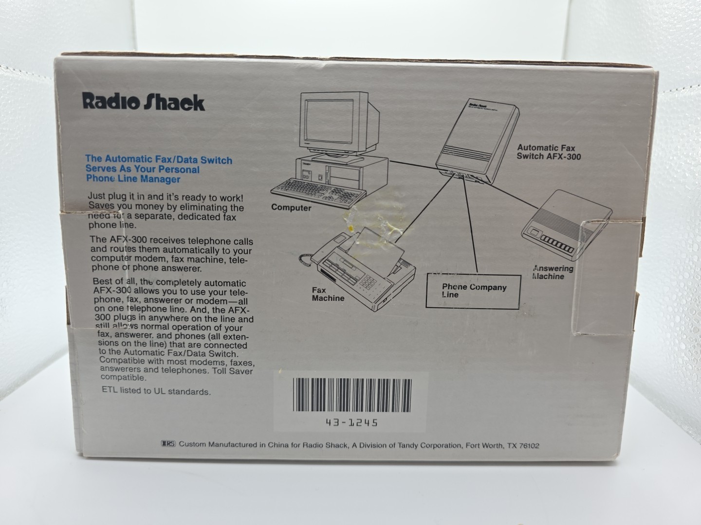 Radio Shack Automatic Fax/Data Switch AFX-300