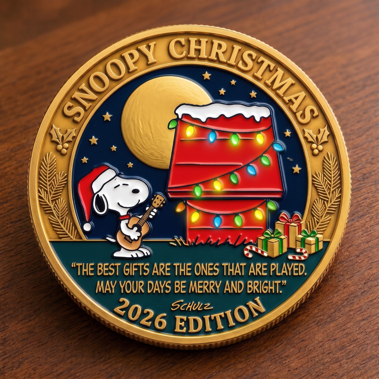 New Snoopy Christmas 2026 Gift for fan Commemorative Coin TB498