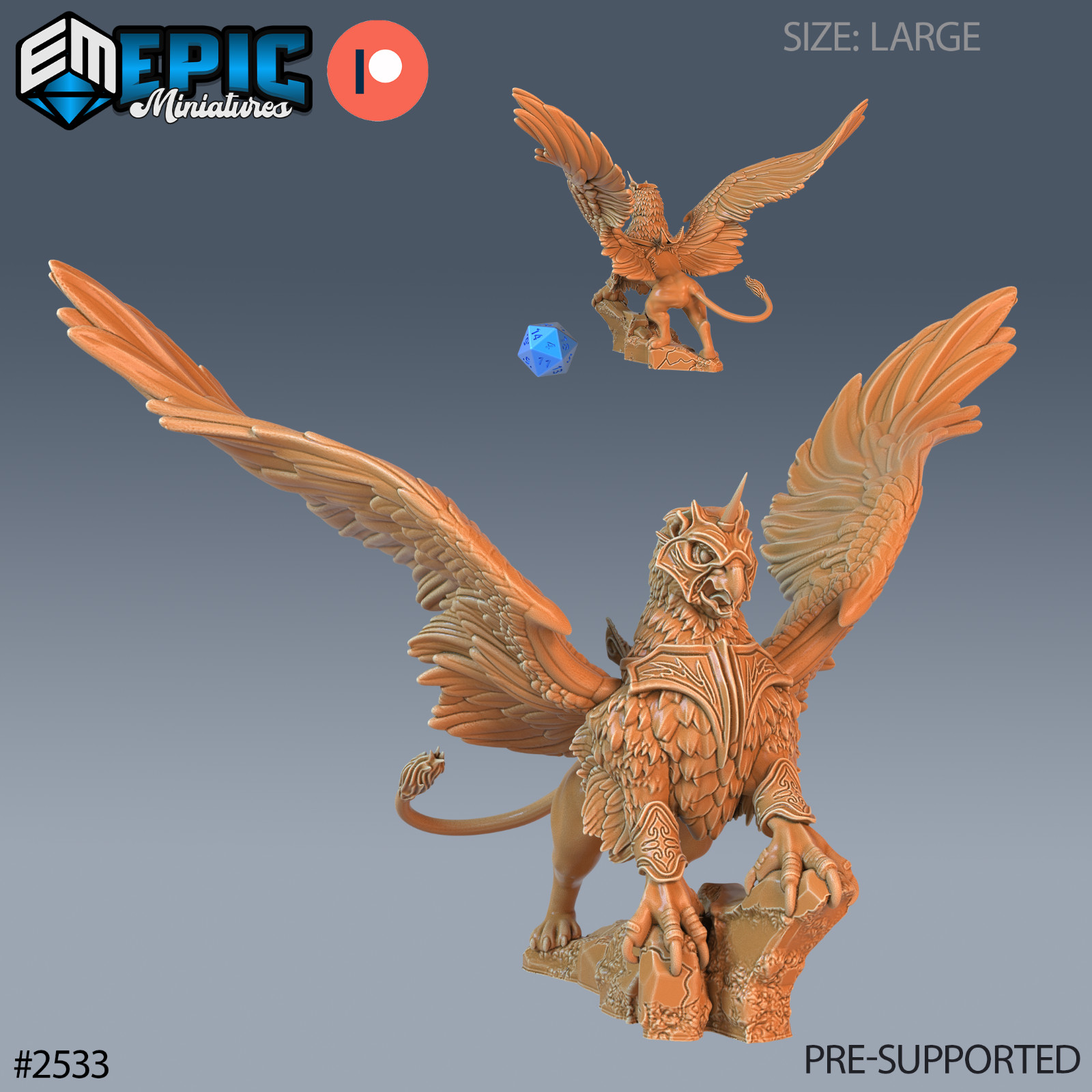 Griffin C | Epic Miniatures | RPG Wargaming 3D Printed Miniature