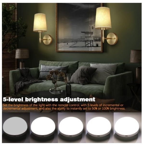GOLD RECHARGEABLE WALL SCONCE (WIRELESS) w/ REMOTE