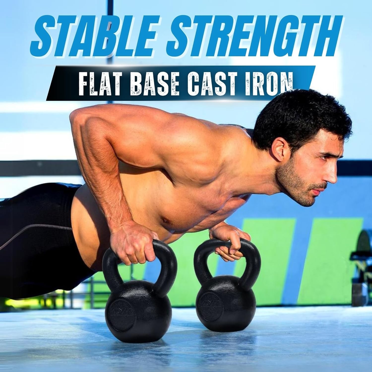15 lbs Cast Iron Kettlebell - Versatile Strength Training for Full Body Workouts