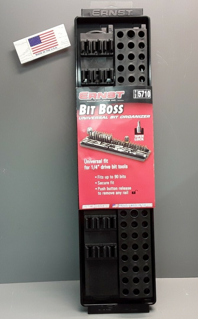 Ernst 5710 Bit Boss Universal Bit Organizer -1/4" Hex Drive Bit Storage Tray