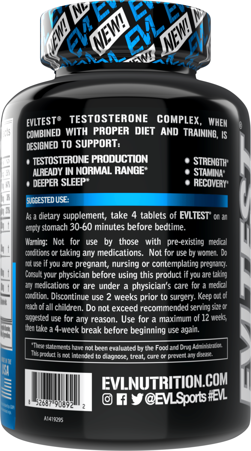 Evlution Nutrition EVL TEST - Supplement for Men - 30 Servings