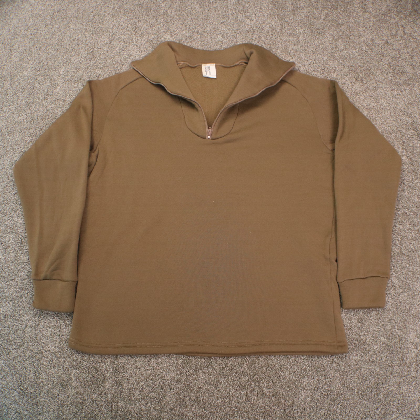 Vintage USGI ECWCS Cold Weather Thermal Top Base Layer Brown Mens Large