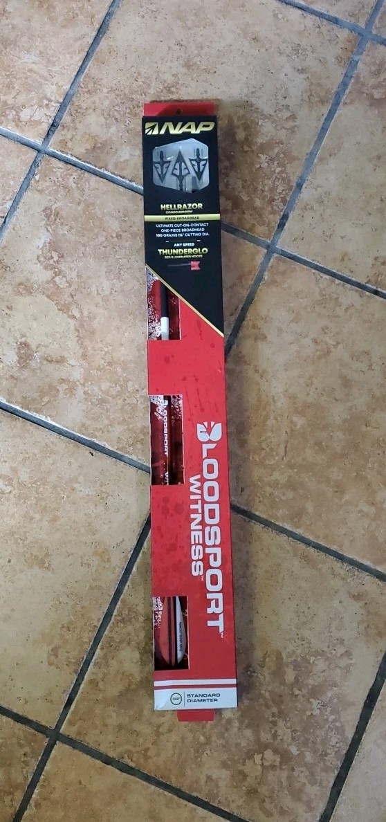 NEW Bloodsport Witness Bolts w/ Hellrazor Broadheads Nocks NAP 3 Pack USA!
