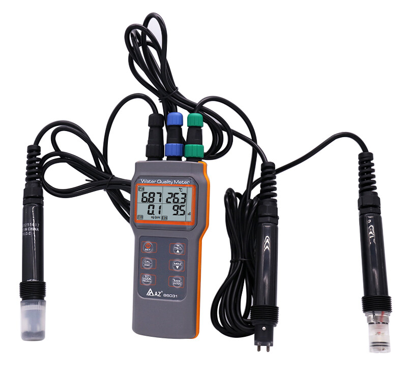 22222AZ8603 Water Quality Meter, PH Meter / D.O. / Cond. / Salinity / TDS Tester