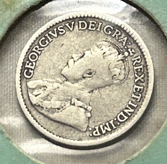 1918 Canada Silver 5 Cents Nickel