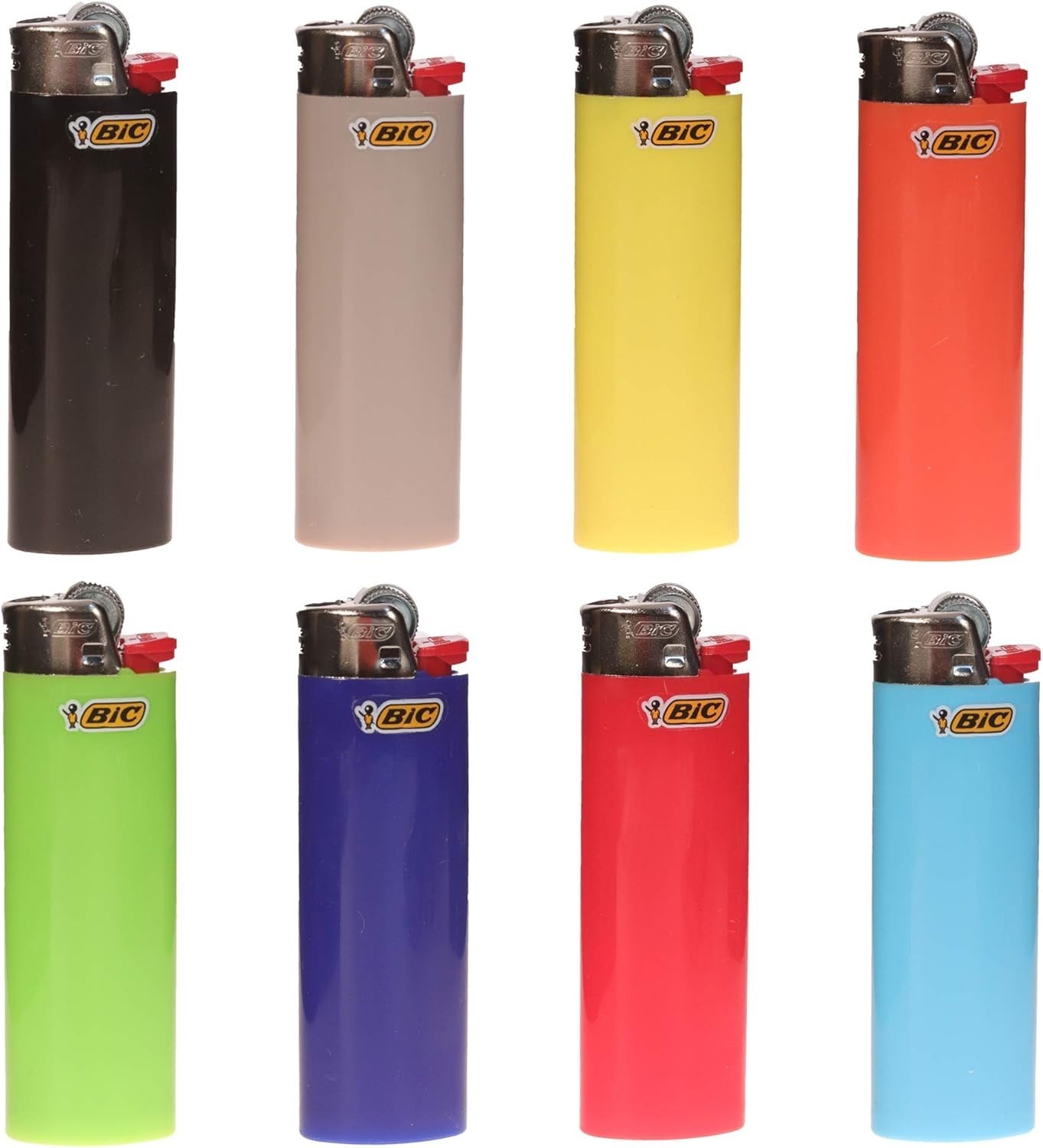 BIC Classic MAXi Lighters Assorted Colors Cigarette Full Size (10 Pack)