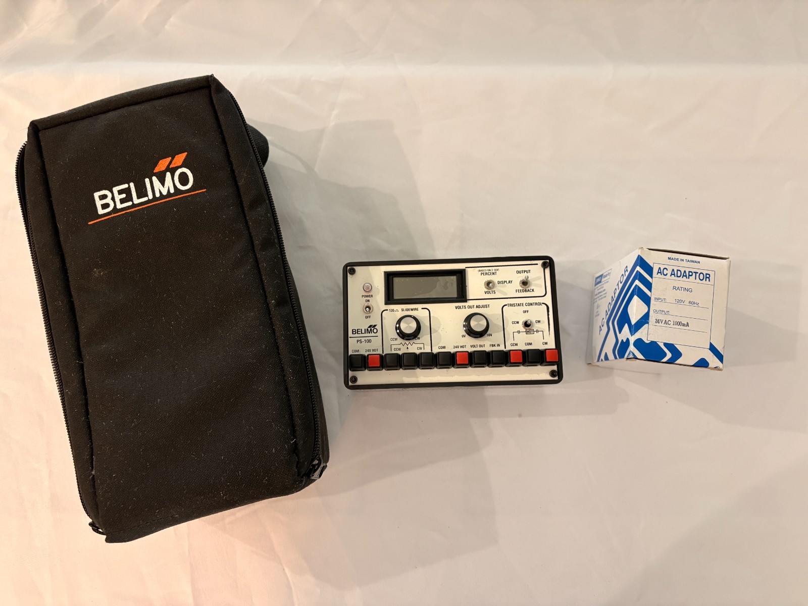 Belimo PS‑100 Control Signal Simulator & Motor Tester w/ Case & 24V AC Adaptor