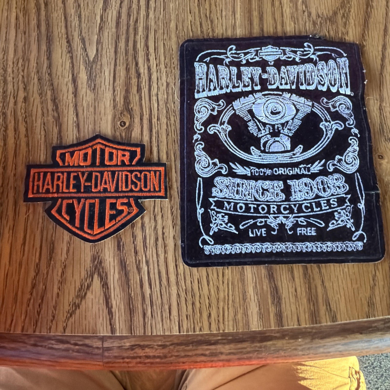 Harley Davidson Vintage Patches Set of Two