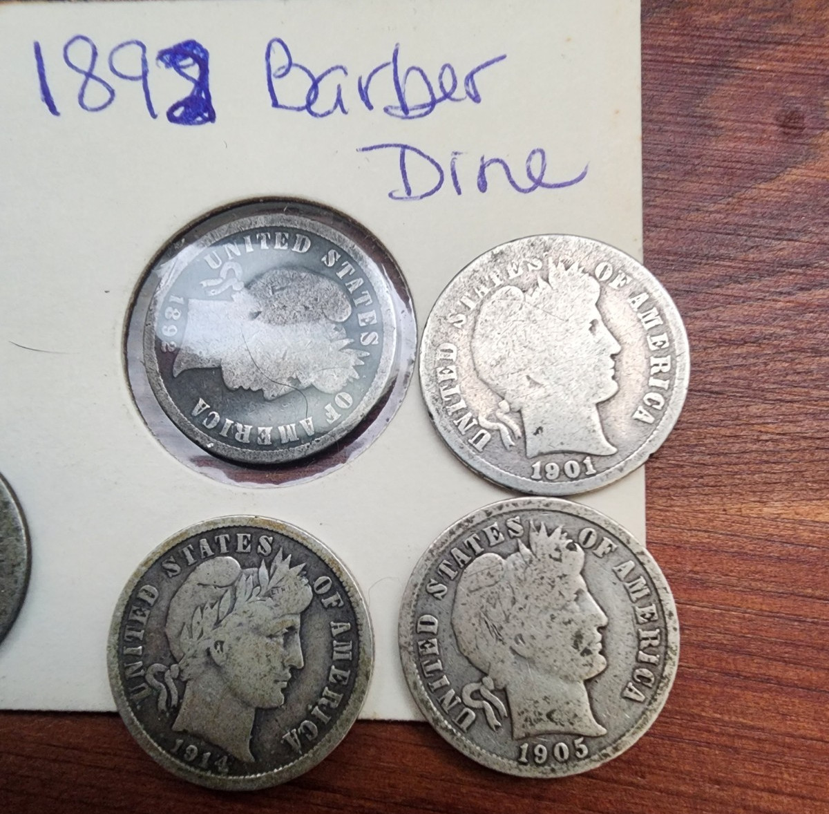(lot of 9) Barber dimes various dates and mint marks